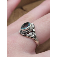 Echt zilveren Ring met Topaas maat 18